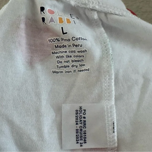 Roller Rabbit Big Holiday Hearts Pajama Short Set Large Green Red Pima Cotton - Picture 8 of 8